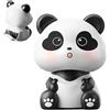 Lnhgh Panda, teste oscillanti per cruscotto auto, statuetta panda da da cruscotto, decorazione interna per auto panda | panda, a energia solare, con testa oscillante automatica