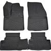 J&J AUTOMOTIVE Tappetini Auto in Gomma su Misura per Opel Grandland X 2017-2024, Set da 4 Pezzi, 3D - con Bordo Alto, Antiscivolo, Inodore, Colore Nero, TPE