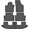 Motohobby Set di tappetini in gomma per Seat Alhambra II/VW Volkswagen Sharan II (dal 2010) - per 7 persone - su misura