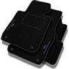 MOTOS PERFORMANCE Tappetini tappetini auto in velluto personalizzati destinato a BMW Serie 3 E46 1998-2004 Berlina, Familiare - Standard, Traforato, blu, ciano e rosso -Ricamo CNC preciso, piping traforato