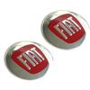 SVV 2 adesivi FIAT con logo Stile auto Diametro 60 mm Per tuning auto, coprimozzi, tappi di copertura Adesivi con emblema Protezione in silicone trasparente (2 pezzi)