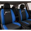 Auto Accessori Lupex | Coprisedili auto compatibili con Grande Punto (2005-2018) con schienale posteriore unito, Nero Blu Royal, Made In Italy, Protezione Sedili Anteriori e Posteriori