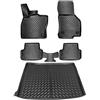 ELMASLINE 3D Tappetini Gomma e Vasca Baule per VW Passat B8 Variant dal 2014 in poi | Tappetini Auto | Vasca per il bagagliaio | Accessori auto