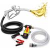 DIFU Pompa Travaso Gasolio 12 V 175 W Pompa Gasolio Autoadescante Pompa Diesel (tubo di scarico in gomma)