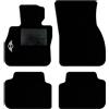 QUEMAR Tappetini Auto per Mini Clubman II F54, Bordo Nero, 1 Ricamo | dal 2015 / Kit Tappeti Moquette e Gomma su Misura / Set 2 Anteriori + 2 Posteriori / Ricami e Colori Personalizzati