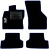 QUEMAR Tappetini Auto compatibili con Golf VII 2012-2019 / Kit Tappeti in Moquette e Gomma su Misura (Set 2 Anteriori + 2 Posteriori) / Ricami e Colori Personalizzati (Bordo Blu, 1 Ricamo)