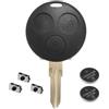 TEKLIGHT Kit Riparazione Chiave Cover + n° 3 Microswitch + n°2 CR1225 per Mercedes Benz Smart Fortwo Forfour City Passion Pulse Roadster con Led Infrarossi