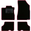 QUEMAR Tappetini Auto per Dacia Sandero, Bordo Fucsia, 0 Ricami | anche Stepway / 2012-2020 / Kit Tappeti Moquette e Gomma su Misura / Set 2 Anteriori +2 Post./ Ricami e Colori Personalizzati