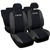 Lupex Shop Tipo_N.GS Coprisedili compatibili per Tipo Bicolore Nero - Grigio Scuro