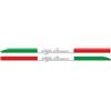 4R Quattroerre.it Stripes Strisce Adesive Tricolore Italia per Specchietti Alfa Giulietta