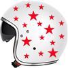 Generico Adesivi casco moto bici stella star accessori moto tuning personalizzato unisex COD.C0007 (Rosso Fluorescente)