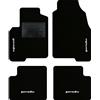 QUEMAR Tappetini Auto per Panda Pandina III, Bordo Nero, 4 Ricami | dal 2012 / anche Hybrid / Kit Tappeti Moquette e Gomma su Misura / Set 2 Anteriori + 2 Post. / Ricami e Colori Personalizzati