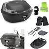 MOTO SPORT MONDO COMPATIBILE CON YAMAHA MT 09 900 TRACER ABS BAULETTO B47NTML BLADE TECH NERO VALIGIA 47 LITRI BAULE PER MOTO SCOOTER+PIASTRA E KIT UNIVERSALE PER PORTAPACCHI POSTERIORE