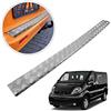 Chromemaster | Protezione paraurti Posteriore | Compatibile con Renault Trafic 2001-2014 | Alluminio ondulato, colore argento | Protezione paraurti protegge la vernice del paraurti dai graffi