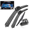 Xukey - Set di 3 spazzole tergicristallo anteriori e posteriori per Mini One / D / Cooper / S, serie R50 / R53, dal 2001 al 2004