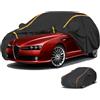 Generico Telo Copriauto per Alfa Romeo 159(2005-2010) Telo Copriauto da Esterno,Copertura per auto impermeabile antivento antigraffio resistente ai raggi UV
