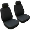 XMCMBS Coprisedili Anteriore Auto per Nissan Qashqai J10 2006-2016, Copri Sedile Auto Anteriore in Poliestere, Set di Coprisedili e Copri Poggiatesta per Sedili Anteriori,A Black