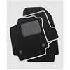 ASC Tappetini auto compatibili con RENAULT Clio IV serie 2012-2019 tappeti auto in moquette con bordo bianco antiscivolo, e battitacco in gomma