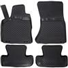 J&J AUTOMOTIVE Norm Liners Tappetini Auto su Misura per Audi Q5 2008-2015, Set da 4 Pezzi, 3D in Gomma TPE, Antiscivolo, Inodore, Colore Nero