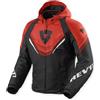REV'IT! Revit Quantum 3 H2O impermeabile Giacca tessile moto, nero/rosso neon, 2XL