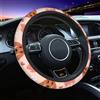 Mexpekil Coprivolante universale per auto con bassotto rosa e cuori, antiscivolo, adatto alla maggior parte delle auto (38 cm), confezione da 1