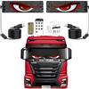 Homesally 2pcs 70mmx173mm,Occhi a LED per Camion e Auto, Grande Display Flessibile Programmabile, Colorful Eye Lamp Soft Screen for Car Window(Questa misura non è adatta per camion)