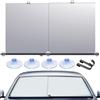YUNFAN Automatic Retractable Car Sunshade,Automatic Retractable Sunshade,Retractable SunShade for Car Windshield,Foldable Windshield Sunshade,Windshield Sun Shade for UV,Universal Car Front Window Sunshade