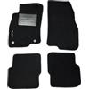 Generico Set di Tappetini Auto in Moquette per Punto Evo, 4 Pezzi, Nero, con Bordino Velcrato Antiscivolo (1 ricamo, moquette standard 6 mm)