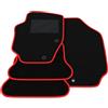 Generico Tappetini compatibili con Peugeot 307 CC 2003-2009, bordo rosso, kit tappetini auto personalizzati, set tappeti in velluto, tappeto auto
