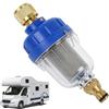 Generico Filtro Acqua Per Camper - Depuratore Per Rubinetto A Installazione Rapida In Acciaio Inossidabile, Detergente Per Riempimento Serbatoio Acqua, Dispositivo Unità Di Filtraggio, Tubo Flessibile