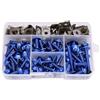 BOSDF Viti Ergal Moto Per Y-AMAHA YZF R1 R6 2006 2007 2008 2009 r3 fz1 mt 09 07 175 pz Moto Carenatura Corpo Bulloni Kit di Fissaggio Pinze Vite Dadi M6(Blue)