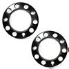 MGF 2 coperture per bulloni universali, per camion e veicoli da rimorchio, copricerchi, in plastica, lucidate, colore nero, 22,5"