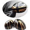 uvcany Lo stile del UK Accessori Esterni Auto Copertura specchietto laterale, Adesivo per calotta specchietto per mini Cooper One/S/JCW Serie R R50 R52 R53 2002-2006(Union Jack Oro)
