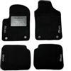 Generico Set Tappetini Auto in Moquette per Fiat 500 dal 2013 in poi, 4 Pezzi, con Battitacco, Clip di Fissaggioe bordino antiscivolo, Nero (qualità moquette standard 6 mm, 4 ricami laterali)
