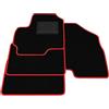 Generico Tappetini compatibili con DR Motor DR6 2017-2022, bordo rosso, kit tappetini auto personalizzati, set tappeti in velluto, tappeto auto