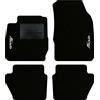 QUEMAR Tappetini Auto compatibili con Ford Fiesta MkVI 6 serie 2008-2017/Kit Tappeti Moquette e Gomma su Misura (Set 2 Anteriori + 2 Poster.)/Ricami e Colori Personalizzati (2 Ricami, Bordo Nero)