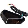 Generico Faretto Fanale Stop Luce Led Posteriore per Moto Motard Enduro Motocross Nero