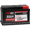 LANGZEIT Batterien LANGZEIT Batteria Auto 80Ah 12V AGM - 850/EN START e STOP