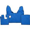F-CORE Tappetini copricofani camion compatibile per DAF XF 105 01.06-12.13 MANUAL BLU