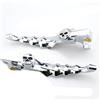 MIRAXEN Leve freno frizione moto Leva freno e frizione a forma di teschio per motocicletta, 2 pezzi, per Harley per Sportster 883 1200 2000-2022(Chrome)