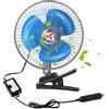 Generico Ventilatore Auto a Clip 12V 8 Ventola di Raffreddamento per Auto Ventola 360° velocità Continua Ventola di Raffreddamento Automatico a Basso Rumore per Veicoli