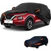 generico Telo copriauto esterni Compatibile con Nissan Juke 2010-2025,antivento,antipioggia,antineve,antisole impermeabile,protezione per tutte le stagioni (black orange)