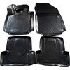 J&J AUTOMOTIVE Tappetini Auto in Gomma su Misura per Renault Clio 4 2012-2019, Set da 4 Pezzi, Bordo Alto 4 cm, Antiscivolo, Inodore, Colore Nero