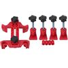 Aramox Strumento blocco camma, 9 pezzi Morsetto doppia camma per auto Albero a camme Pignone fasatura ingranaggio Kit attrezzi di bloccaggio 45# Acciaio al carbonio Rosso