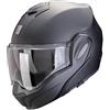 Generico Scorpion.Casco Exo-Tech Evo Pro in fibra Modulare Reversibile Flip Back Pro Nero opaco perla (L)