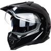 JIEKAI Casco Adventure per motocross, norma di sicurezza ECE 22.05, casco da moto, scooter, sci, ATV, (XL, nero lucido)
