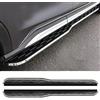 Wusecssy 2 pezzi compatibili con Jeep Renegade 2015-2025, pedane laterali, barra anti-ribaltamento, pedale, pedana laterale in alluminio nero (con staffe)