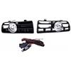 Asudaro Luci Griglia Inferiore Paraurti, Fendinebbia a LED per Auto con Griglia Luce di Guida Fendinebbia Sinistro e Destro Fendinebbia a LED, Telaio, Cablaggio Set Compatibile con Golf 4 MK4 1998-2005