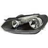 EASYSHOP24H Faro Fanale Proiettore Anteriore SX Sinistro Per Golf 6 MK6 VI da 2008 a 2011 Alogeno H7 H15 Regolazione Elettrica Completo di Motore Gruppo Ottico Luce Diurna Fanalino