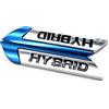 HIGGER 1Pair Emblema distintivo in metallo per auto 3D HYBRID Auto Trunk Auto Logo Adesivo adesivo decal per la maggior parte delle auto (Blu)